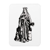 Saint Barbara with chalice and cannon Magnet (Vertikal)