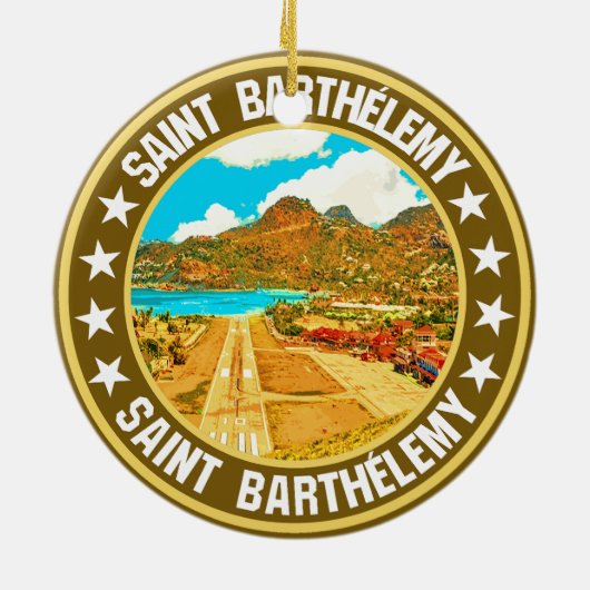 Saint Barthélemy Keramik Ornament (Hinten)