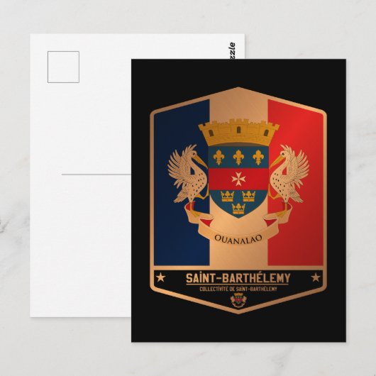 Saint Barthélemy Postkarte (Vorne/Hinten)