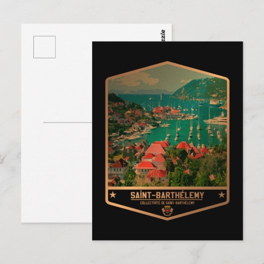 Saint Barthélemy Postkarte (Vorne/Hinten)