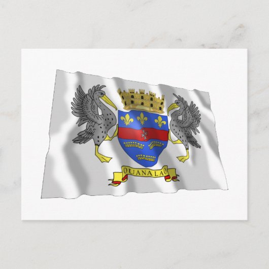 Saint Barthelemy Wave Flag Postkarte (Vorderseite)
