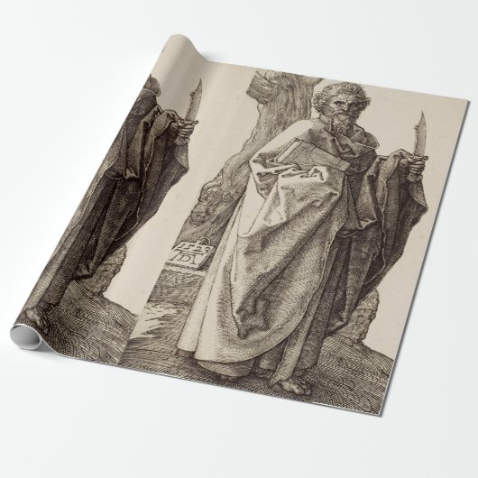 Saint Bartholomew, Apostel von Albrecht Durer Geschenkpapier (Ungerollt)