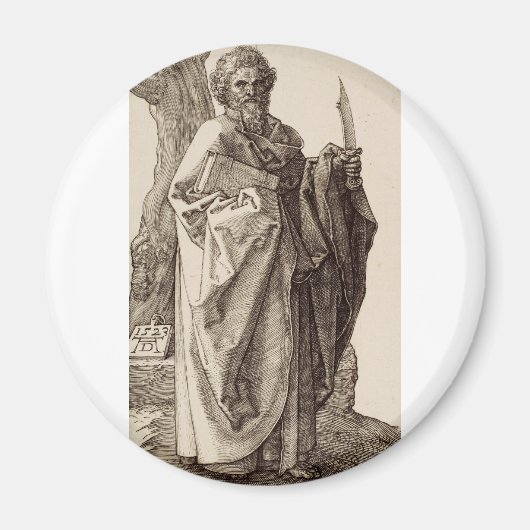 Saint Bartholomew, Apostel von Albrecht Durer Magnet (Vorne)