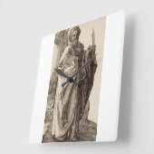 Saint Bartholomew, Apostel von Albrecht Durer Quadratische Wanduhr (Winkel)