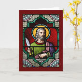 Saint Bartholomew (der Apostel) Kunstgefestigte Gl Karte (Gelbe Blume)
