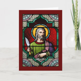 Saint Bartholomew (der Apostel) Kunstgefestigte Gl Karte