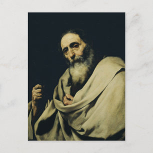 Saint Bartholomew der Apostel von Jusepe de Ribera Postkarte