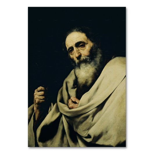 Saint Bartholomew der Apostel von Jusepe de Ribera Tischnummer (Vorderseite)