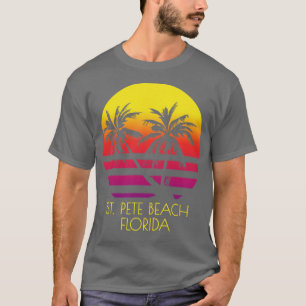 Saint Beach Florida Vintag Tropical Sunset Palm T T-Shirt