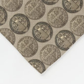 Saint Benedict Catholic Baby Blanket Fleecedecke (Ecke)