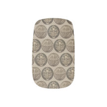Saint Benedict Medal Catholic Nail Art