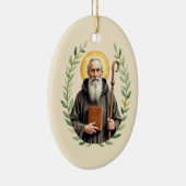 Saint Benedict of Nursia God's Peace and Blessings Keramik Ornament (Rechts)