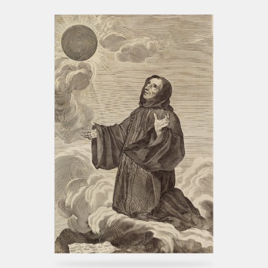 Saint-Benedikt von Nursia Acrylschild (Vorderseite)