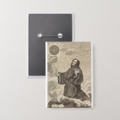 Saint-Benedikt von Nursia Button (Vorderseite/Rückseite)