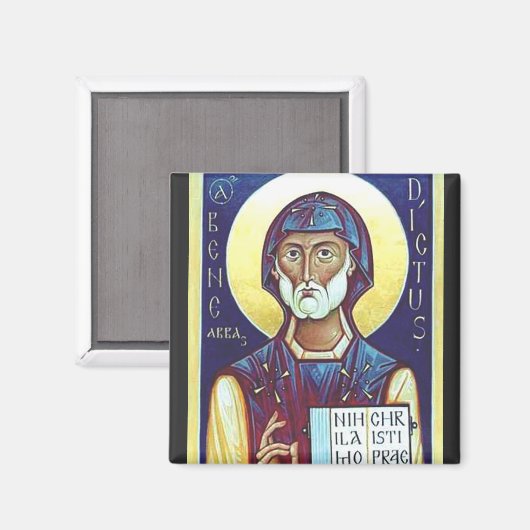 Saint-Benedikt von Nursia Magnet (Vorderseite/Rückseite)