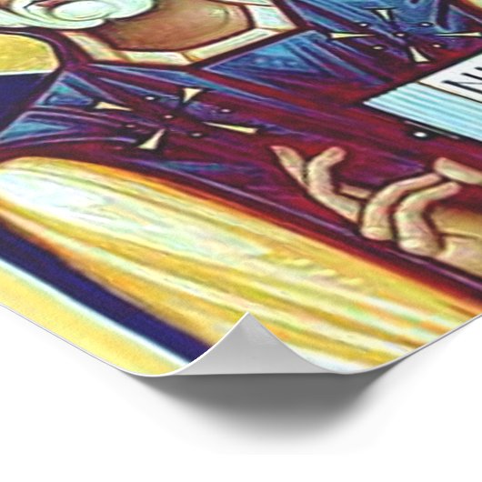 Saint-Benedikt von Nursia Poster (Ecke)