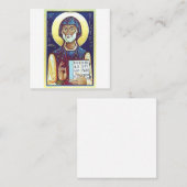 Saint-Benedikt von Nursia Quadratische Visitenkarte (Vorne/Hinten)