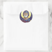 Saint-Benedikt von Nursia Runder Aufkleber (Tasche)