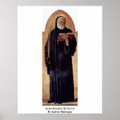 Saint-Benedikt von Nursia von Andrea Mantegna Poster (Vorne)