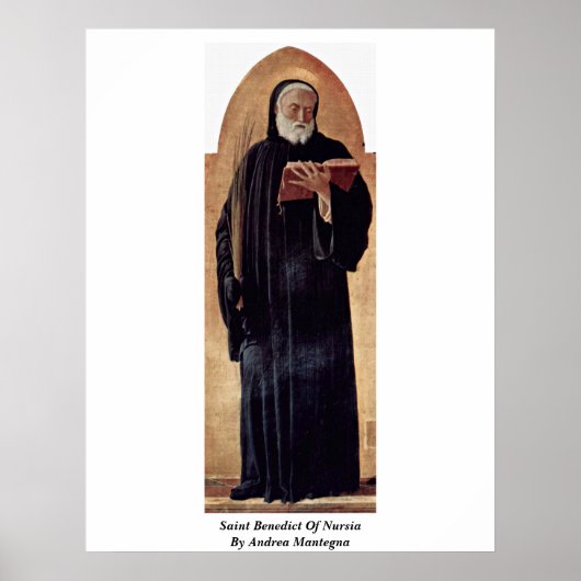 Saint-Benedikt von Nursia von Andrea Mantegna Poster (Vorne)