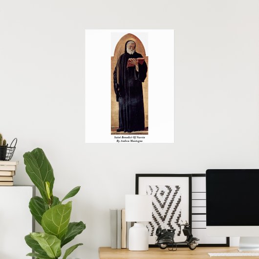 Saint-Benedikt von Nursia von Andrea Mantegna Poster (Heimbüro)