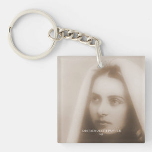 Saint Bernadette Bete für mich Schlüsselanhänger