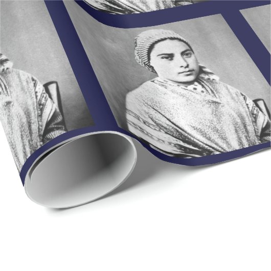 Saint Bernadette Geschenkpapier (Rolleneckpunkt)