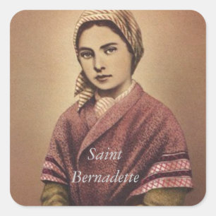 SAINT BERNADETTE QUADRATISCHER AUFKLEBER
