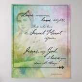 Saint Bernadette Quote Poster (Vorne)