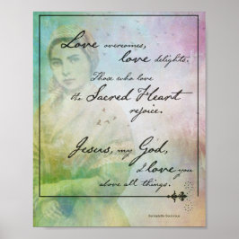 Saint Bernadette Quote Poster