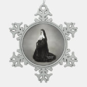 Saint Bernadette Schneeflocken Zinn-Ornament (Vorderseite)