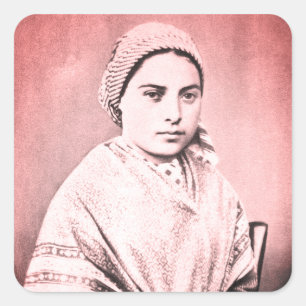 Saint Bernadette Soubirous als Kind Quadratischer Aufkleber