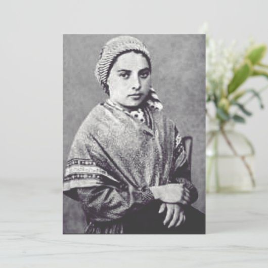 Saint Bernadette Soubirous Einladung (Stehend Vorderseite)