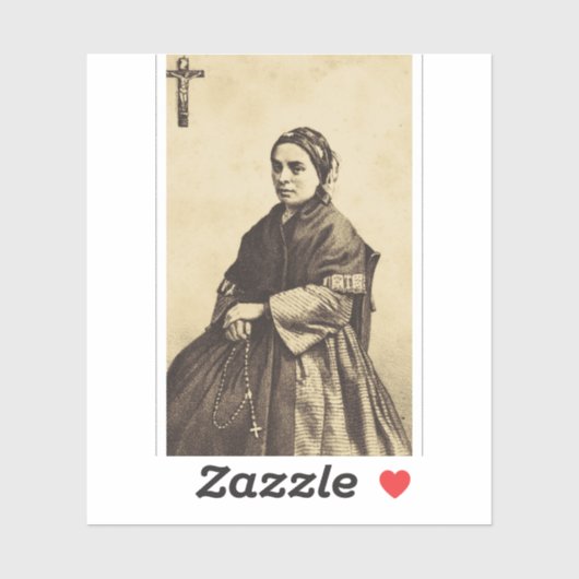 Saint Bernadette Soubirous Fine Art Aufkleber (Blatt)
