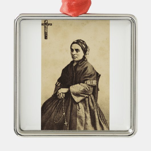 Saint Bernadette Soubirous Fine Art Ornament Aus Metall (Vorne)