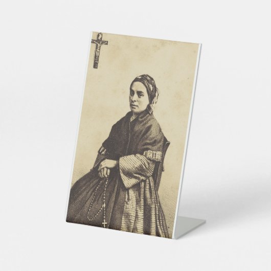 Saint Bernadette Soubirous Fine Art Sockelschild (Vorderseite)