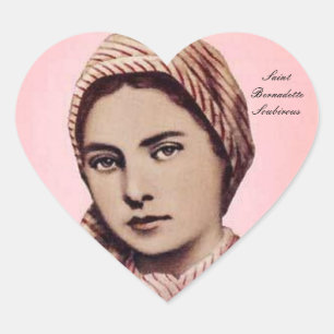 SAINT BERNADETTE SOUBIROUS Herz-Aufkleber