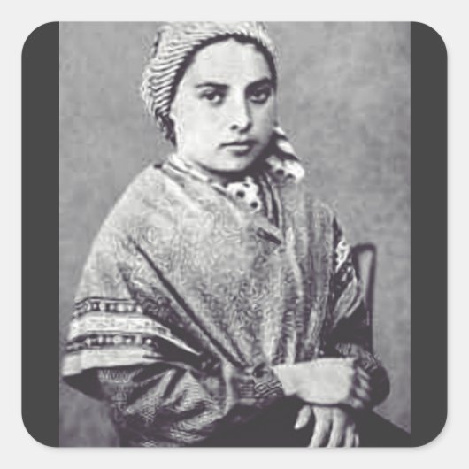 Saint Bernadette Soubirous Quadratischer Aufkleber (Vorderseite)