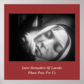 Saint Bernadette von Lourdes Bitte beten Sie für u Poster (Vorne)