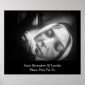 Saint Bernadette von Lourdes Bitte beten Sie für u Poster (Vorne)