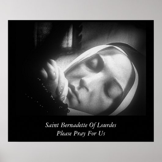 Saint Bernadette von Lourdes Bitte beten Sie für u Poster (Vorne)