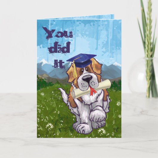 Saint-Bernard-Abschlusskarte Dankeskarte (Vorderseite)