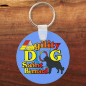 Saint Bernard Agility Geschenke Schlüsselanhänger (Vorderseite)