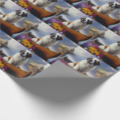 Saint Bernard auf dem Paddle: Ein Landschaftliches Geschenkpapier (Ecke)