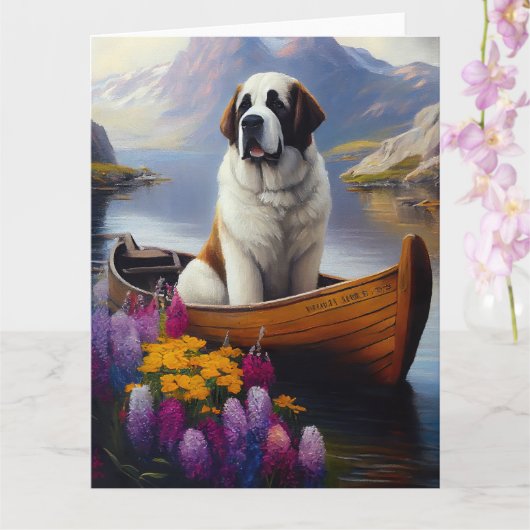 Saint Bernard auf dem Paddle: Ein Landschaftliches Karte (Orchidee)