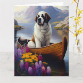Saint Bernard auf dem Paddle: Ein Landschaftliches Karte (Gelbe Blume)