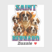 Saint Bernard Aufkleber (Blatt)