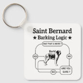 Saint Bernard Barking Logic Funny Downer Cool Schlüsselanhänger (Vorderseite)