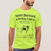 Saint Bernard Barking Logic Funny Downer Cool T-Shirt (Vorderseite)