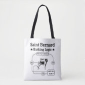 Saint Bernard Barking Logic Funny Downer Cool Tasche (Vorderseite)